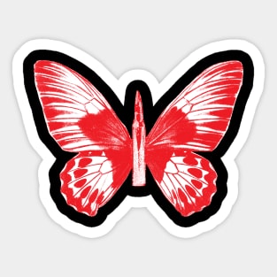 Bullet With Butterfly Wings Sticker